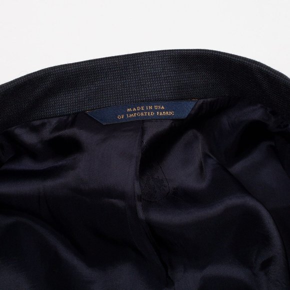 Vintage USA Brooks Brothers 45R Saxxon Madison pinhead weave Suit Jacket Blazer - Picture 9 of 11